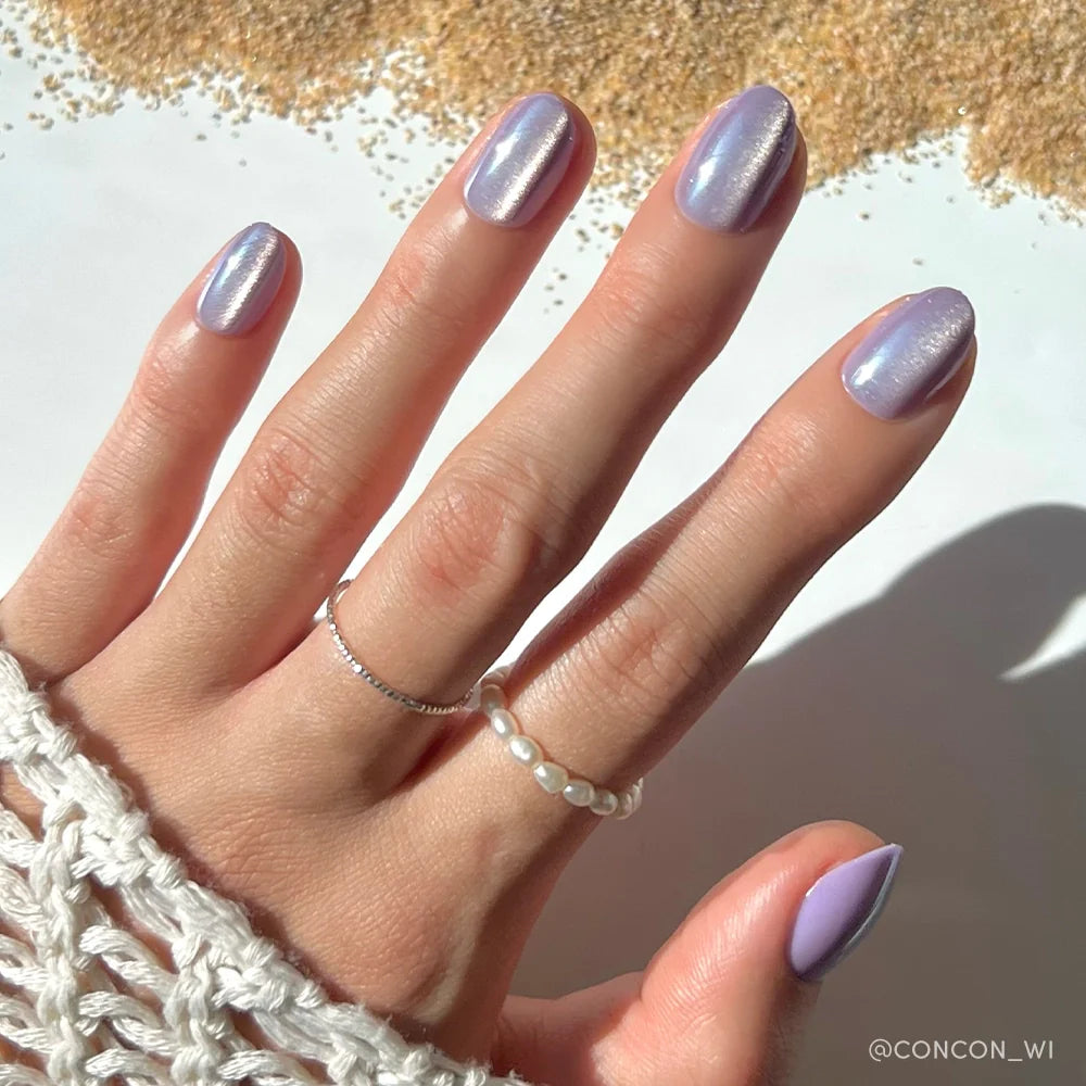 Mermaid's Tail press-on nails in blue shade