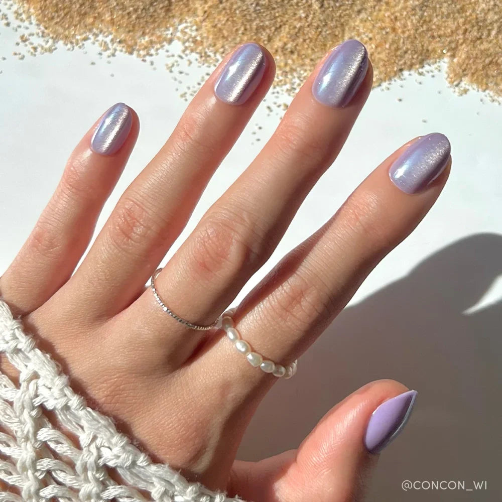 Mermaid's Tail press-on nails in blue shade