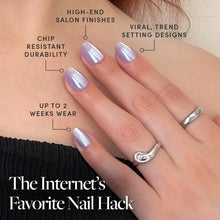Mermaid's Tail press-on nail design - ombre style detail
