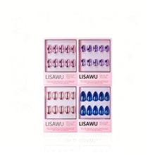 Metal Petals press-on nails in blue shade