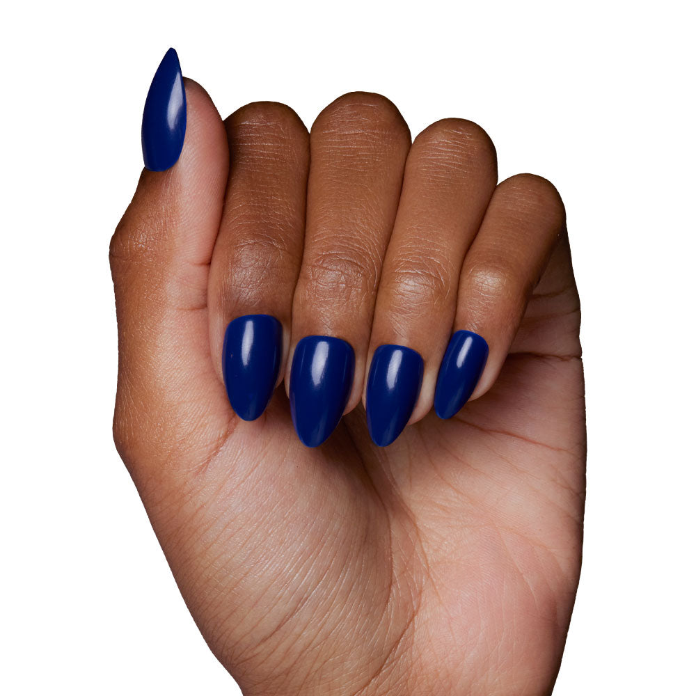 Midnight Blue press-on nail bundle - full set view