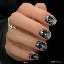 Midnight Romance press-on nail design - solid color style detail
