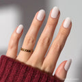 Milk Bath press-on nails in white shade