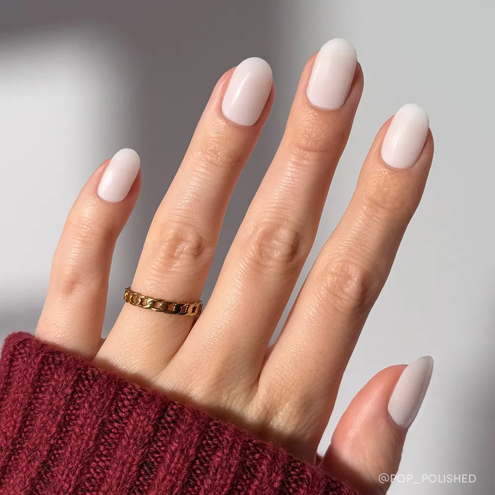 Milk Bath press-on nails in white shade