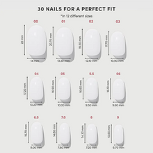 Milk Bath press-on nail design - solid color style detail