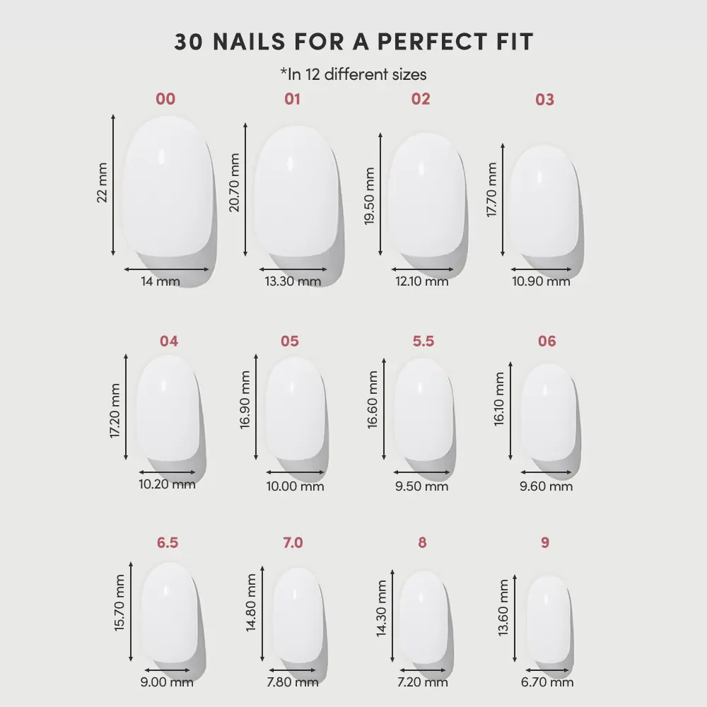Milk Bath press-on nail design - solid color style detail