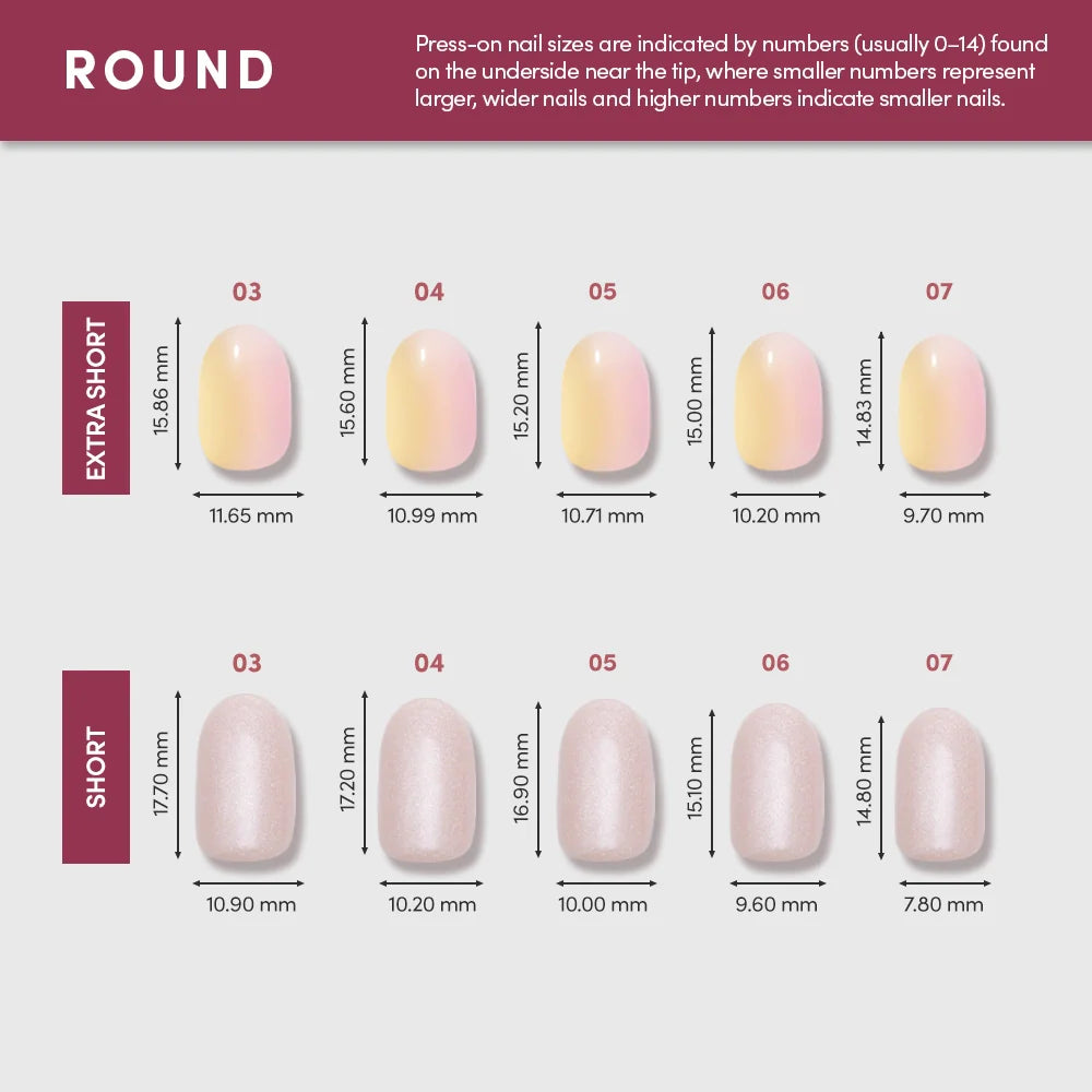 Milk Bath press-on nail bundle - full set view