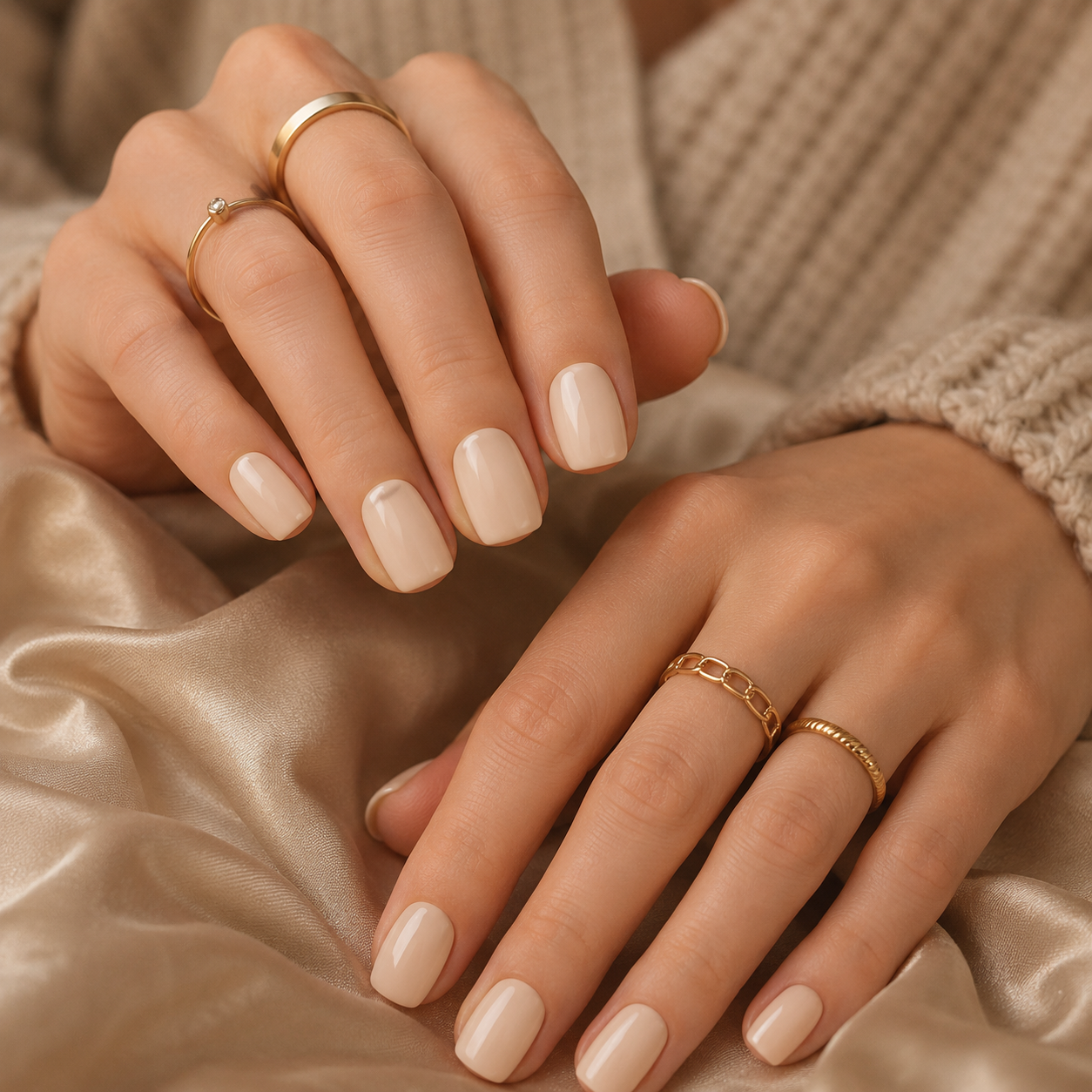 Milky Nude Short Square Press-On Nails press-on nails product detail