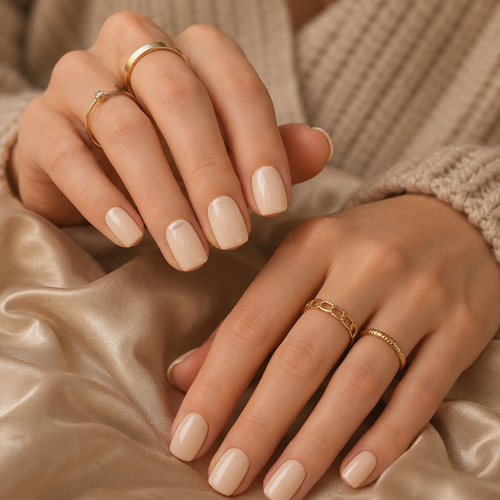 Milky Nude Short Square Press-On Nails press-on nails product detail