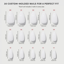 Milky White press-on nail design - solid color style detail