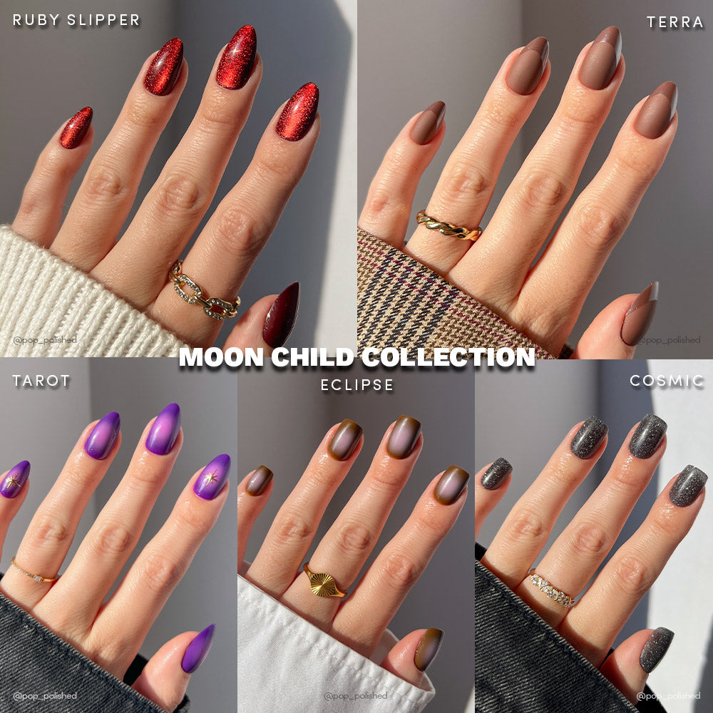 Moon Child Collection press-on nails in brown shade