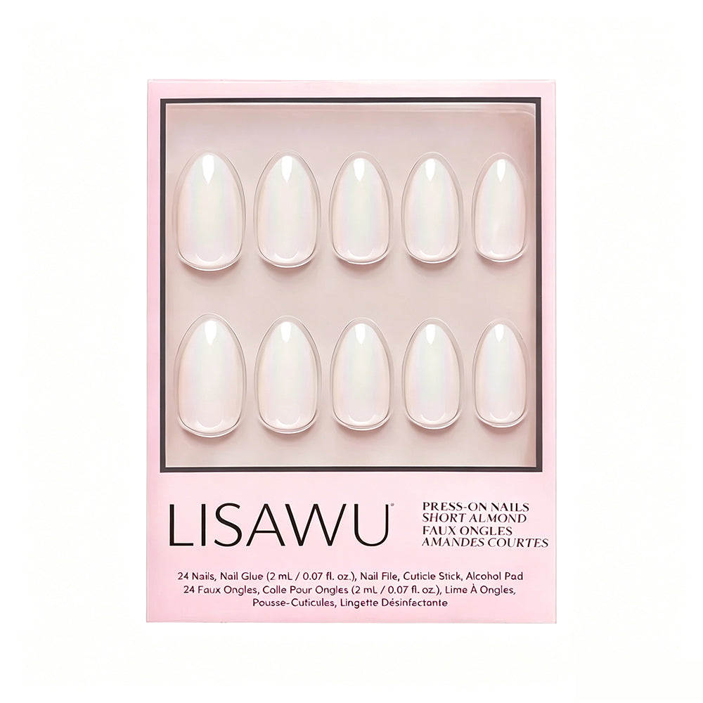 Moonlight press-on nails with glossy finish
