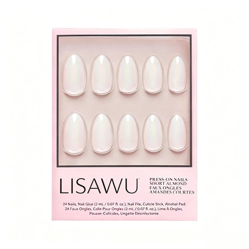 Moonlight press-on nails with glossy finish