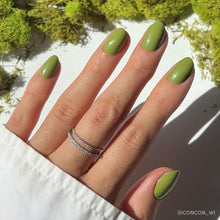 Moss Green press-on nails in green shade