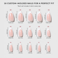 Mother Pearl press-on nails with glossy finish