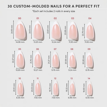 Mother Pearl press-on nails with glossy finish