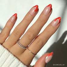Mrs. Claus press-on nails in nude shade