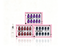 Mystic Vision press-on nails in red shade