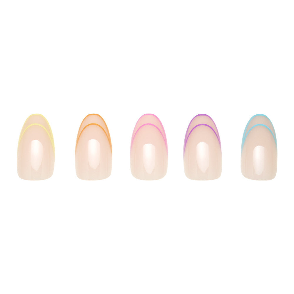 Neon Lights press-on nails in orange shade