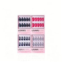 Neon Noir press-on nails in black shade