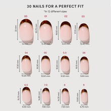 No Apologies press-on nail design - french tip style detail