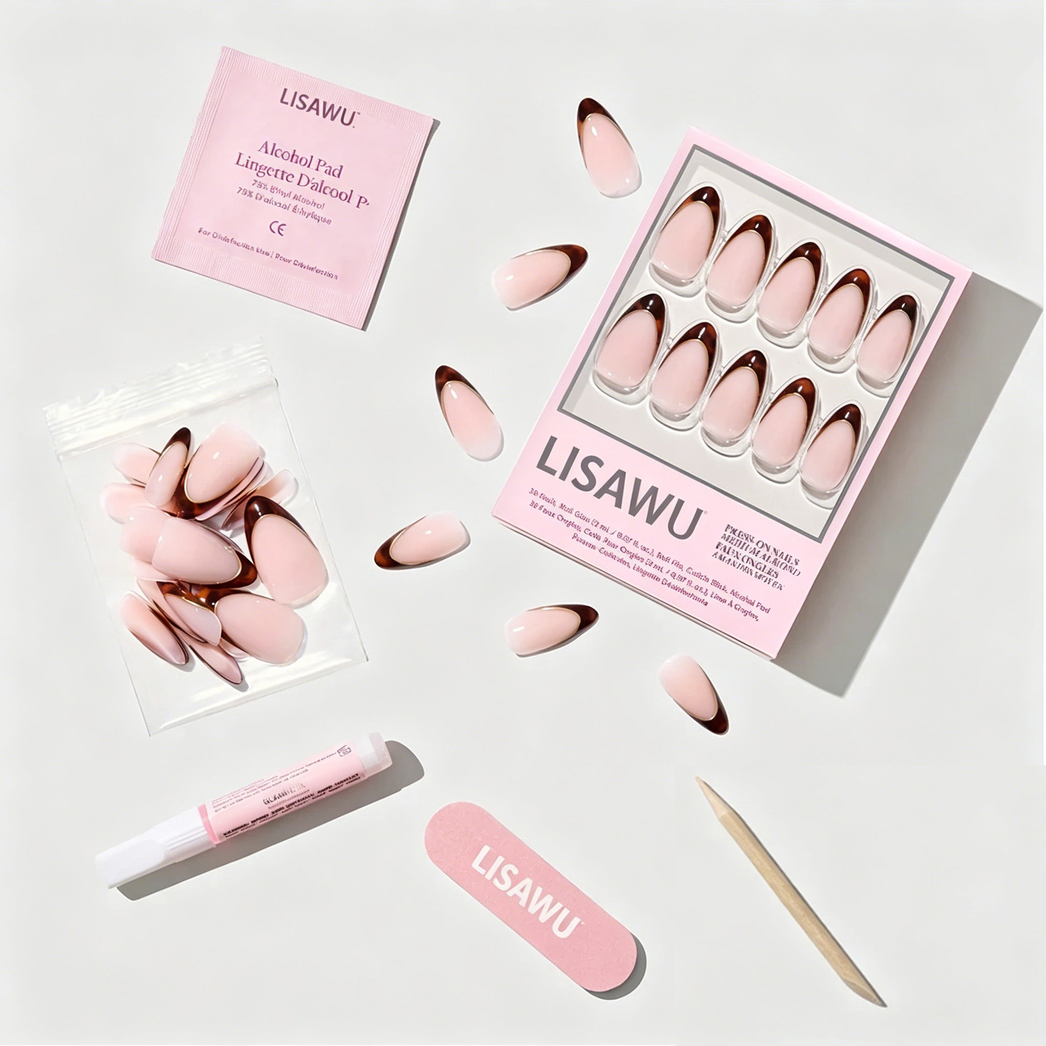 No Competition press-on nails in nude shade