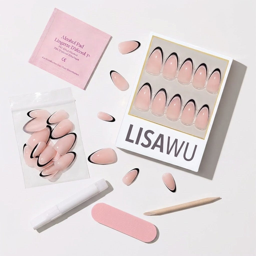 NO IN BETWEEN press-on nails in white shade