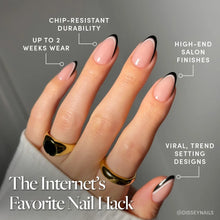 NO IN BETWEEN press-on nail design - french tip style detail