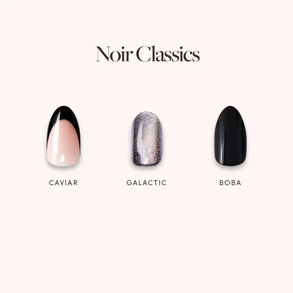 Noir Classics press-on nails in black shade