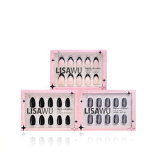 Noir Classics press-on nails in silver shade