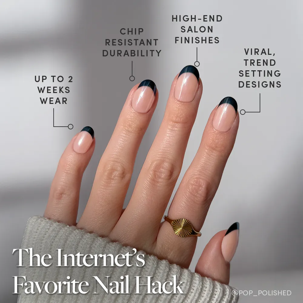 Onyx Glaze press-on nails with glazed finish