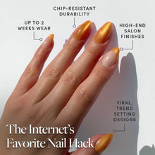Orange Pop press-on nail design - french tip style detail