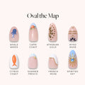 Lisawu Oval the Map press-on nail bundle style selection