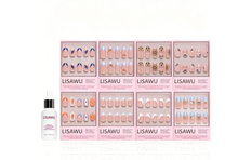 Oval the Map press-on nails in nude shade