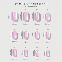 Oyster Baby press-on nails - super short shape, super short length