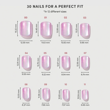 Oyster Baby press-on nails - super short shape, super short length