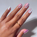 Oyster Shell press-on nails in blue shade