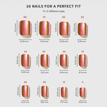 Papaya Chrome press-on nail bundle - full set view