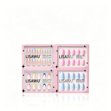 Pastel Princess press-on nails in blue shade