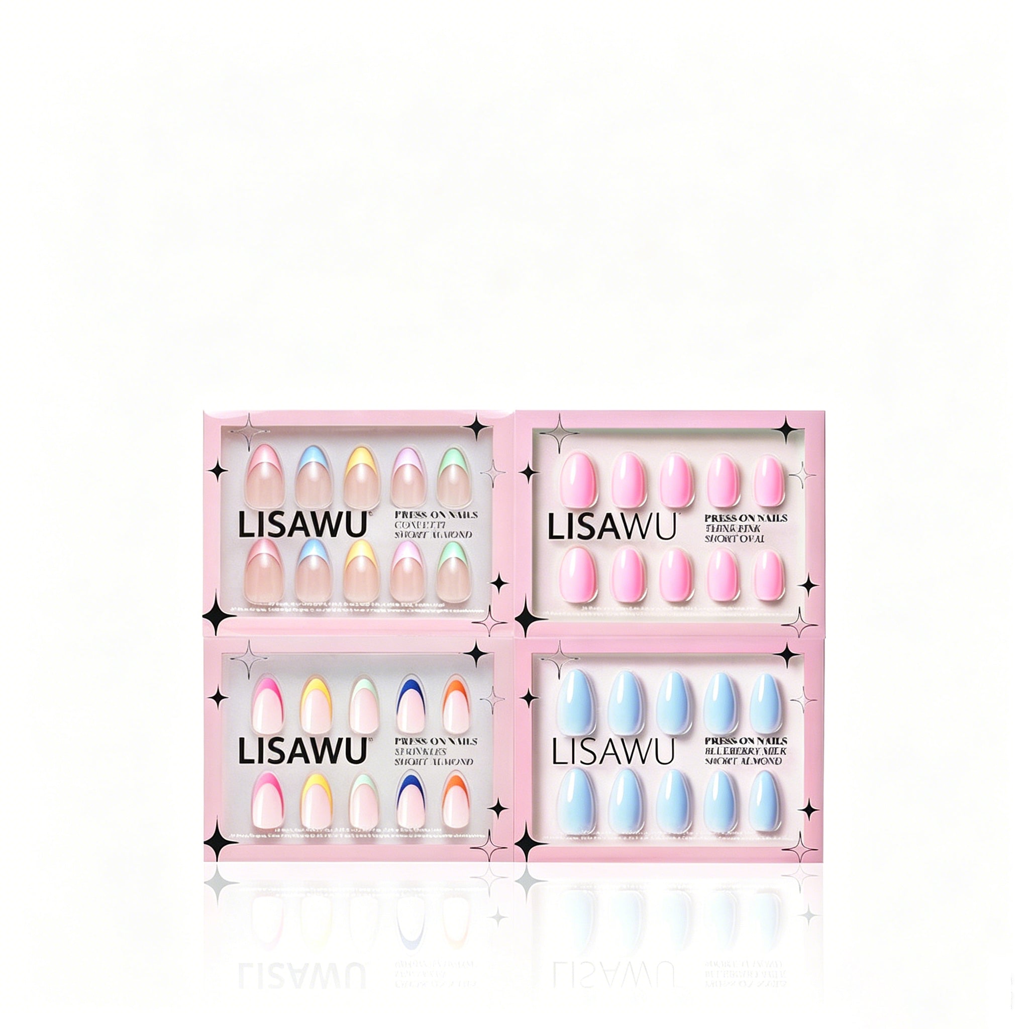 Pastel Princess press-on nails in blue shade