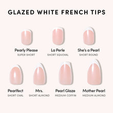 Pearl Glaze press-on nail design - french tip style detail