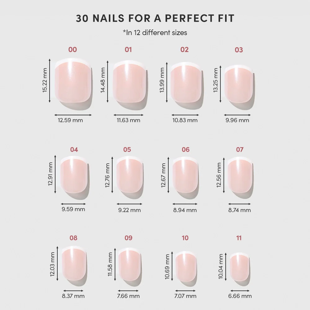 Pearly Please press-on nails with glossy finish