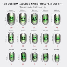 Peek-o’-Lantern press-on nail design - accent nail style detail
