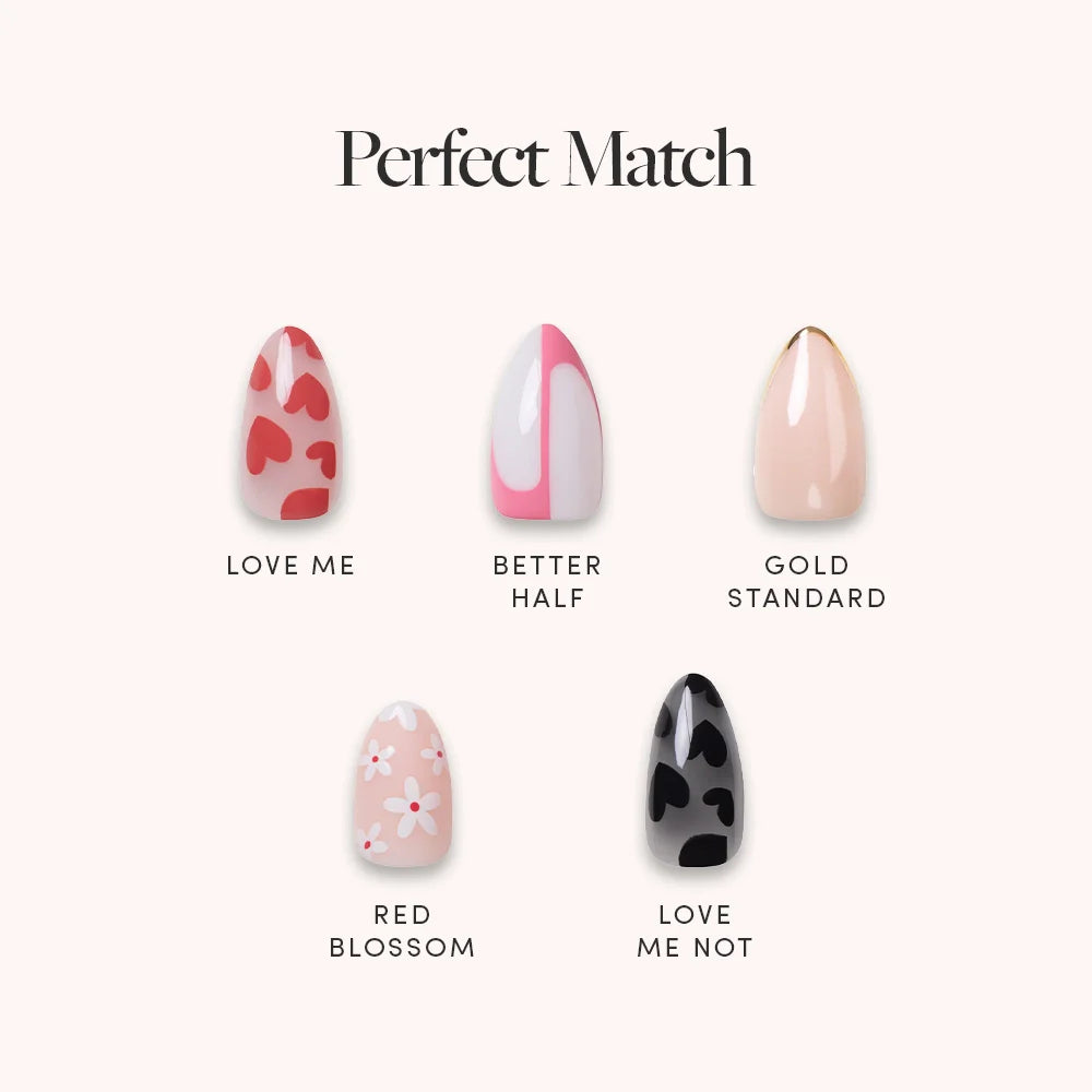 Perfect Match press-on nails in black shade