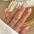 Petals press-on nails in nude shade