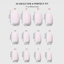 Pink Blush press-on nails - round shape, short length