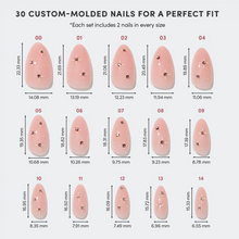 Pink Comet press-on nail design - 3d style detail