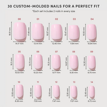 Pink Control press-on nail bundle - full set view