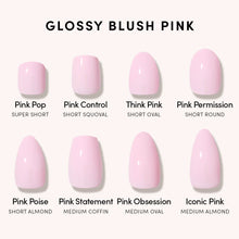 Pink Control press-on nail bundle - full set view