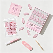 Pink Darling press-on nails with velvet finish